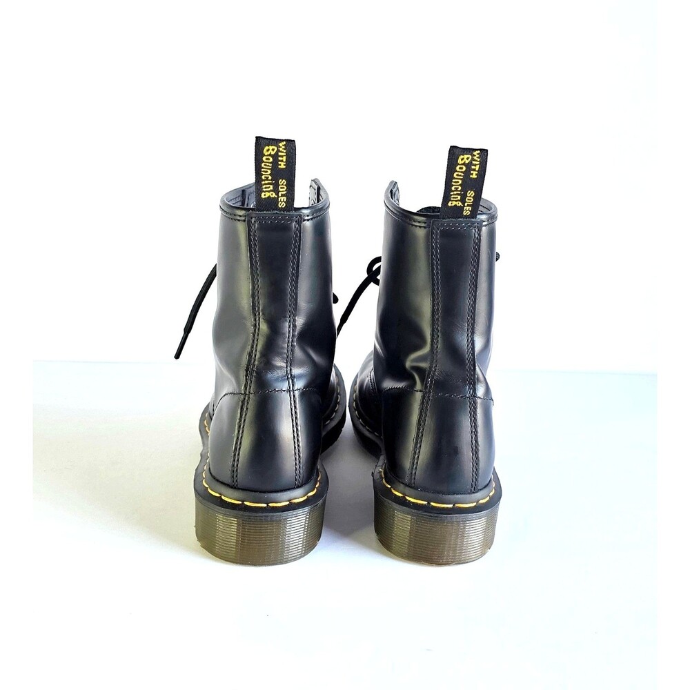 DR MARTENS 8-Eye Boots 1460 Women's Black Smooth Leather Lace Up Sz 6 37 - Picture 8 of 12